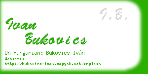 ivan bukovics business card